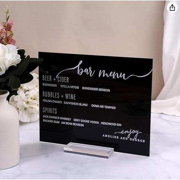 12 pack 4" Clear Acrylic Stand - 3mm Slot Wedding Sign Holders NIB - Picture 3 of 12